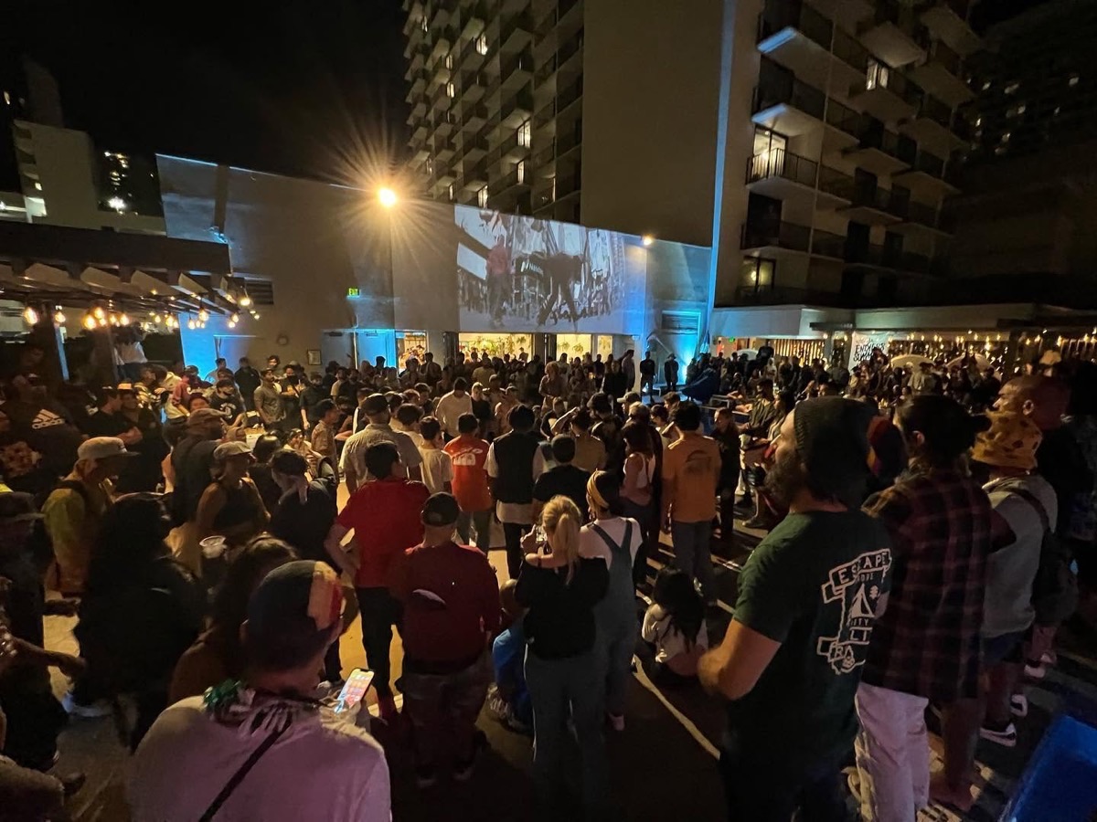 Outdoor community screening night